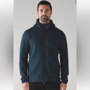 Lululemon athletica Stratum Hoodie.  Heavyweight Full-Zip Blue Hoodie Size Med